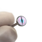 Resin Oil Slick Eye Pupil tongue stud