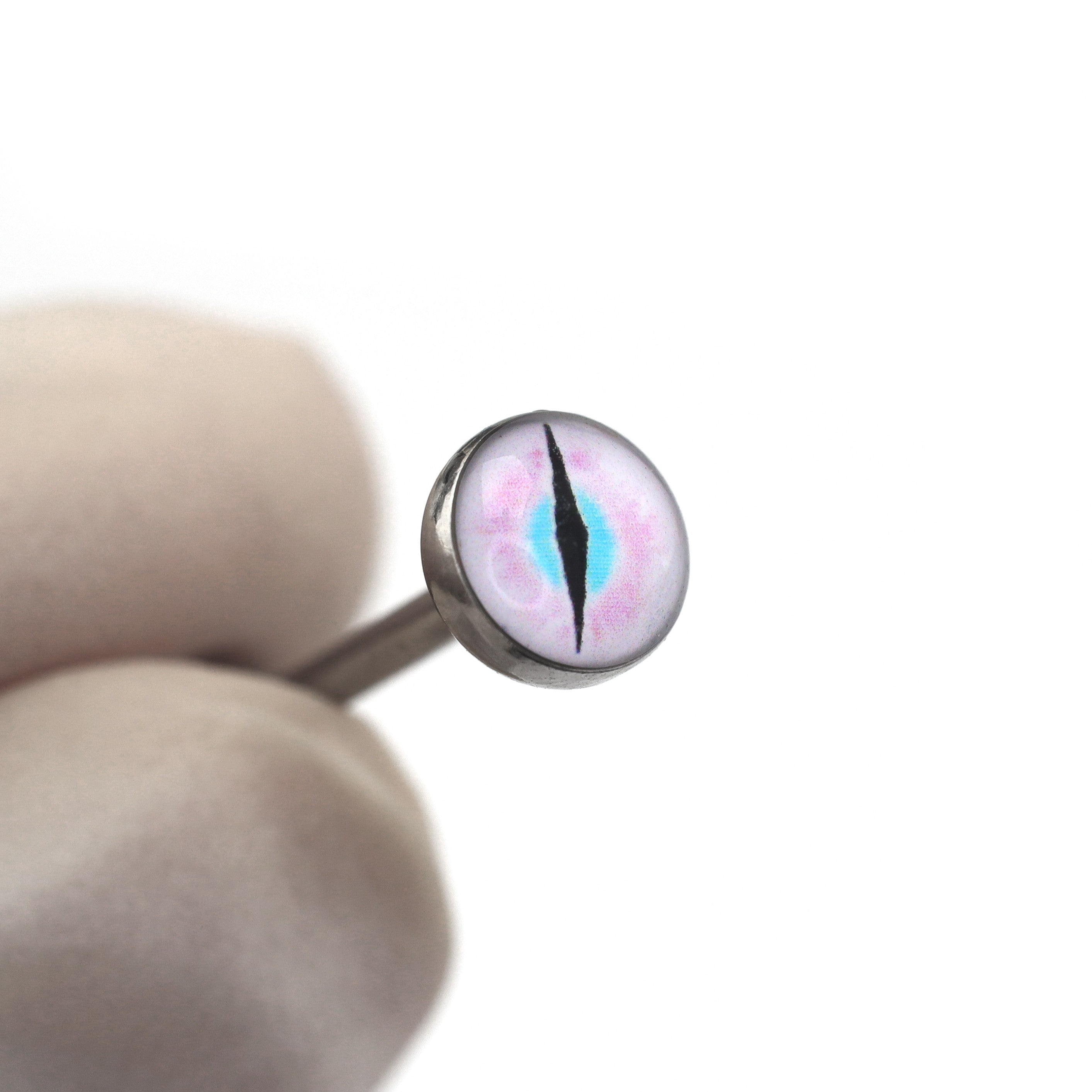 Resin Oil Slick Eye Pupil tongue stud