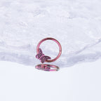 16G Engraved Butterfly Titanium Segment Hoop