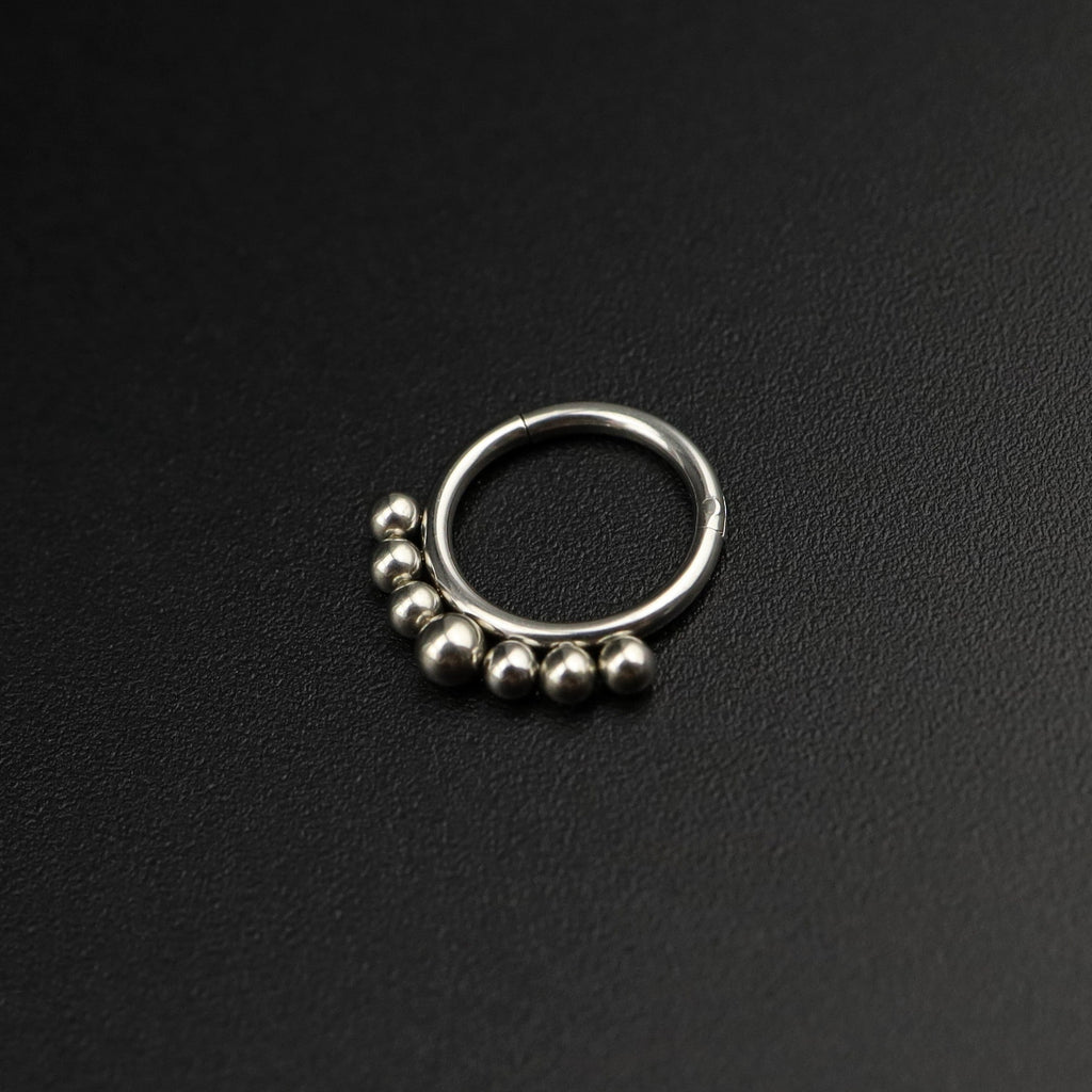 16G Small ball stainless steel Serpent Ring
