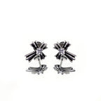Chrome Hearts CZ Cross Stainless Steel Ear Studs