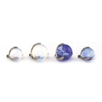 Blue & White Opal Titanium barbell stud