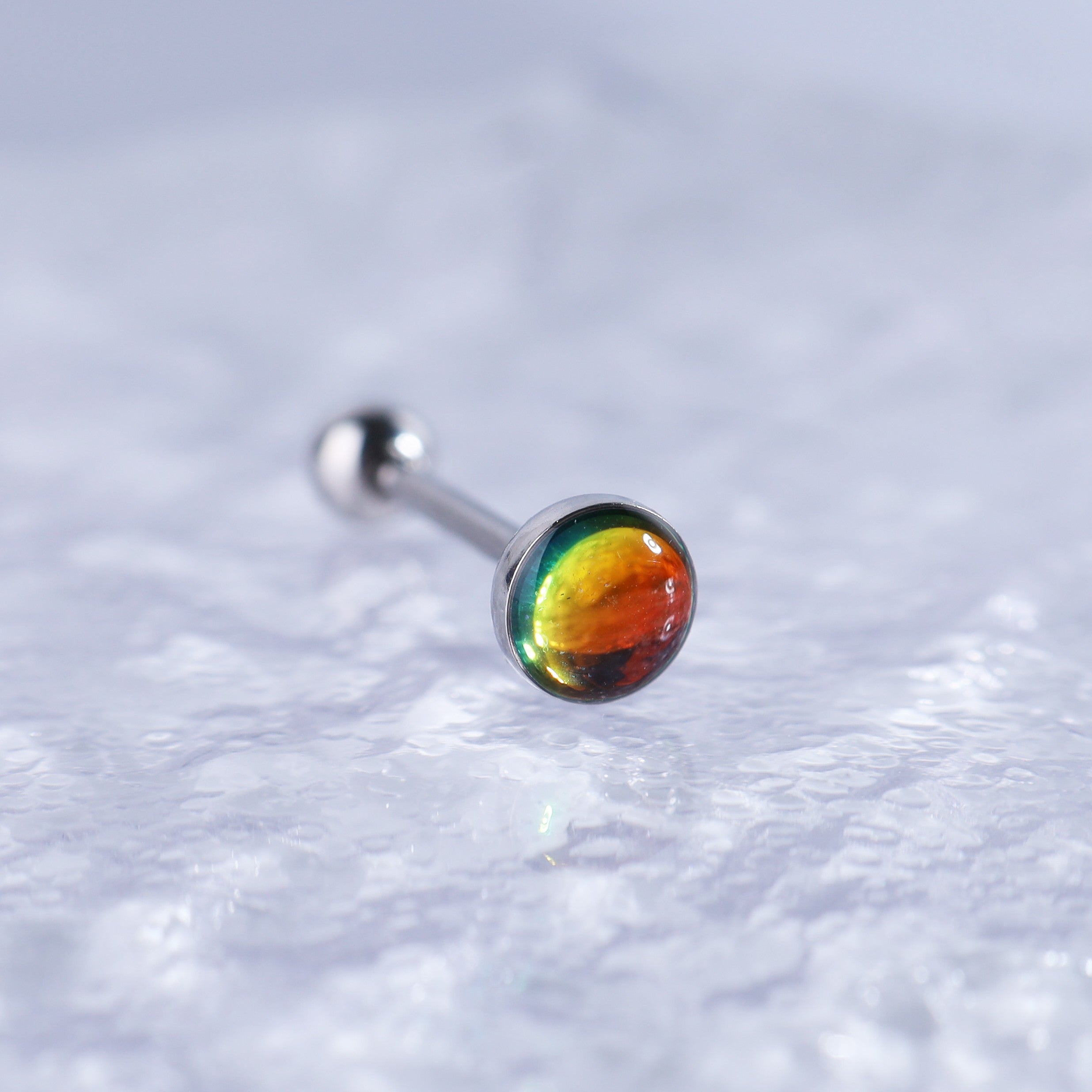 Dreamy Oil Resin stainless steel Tongue Stud