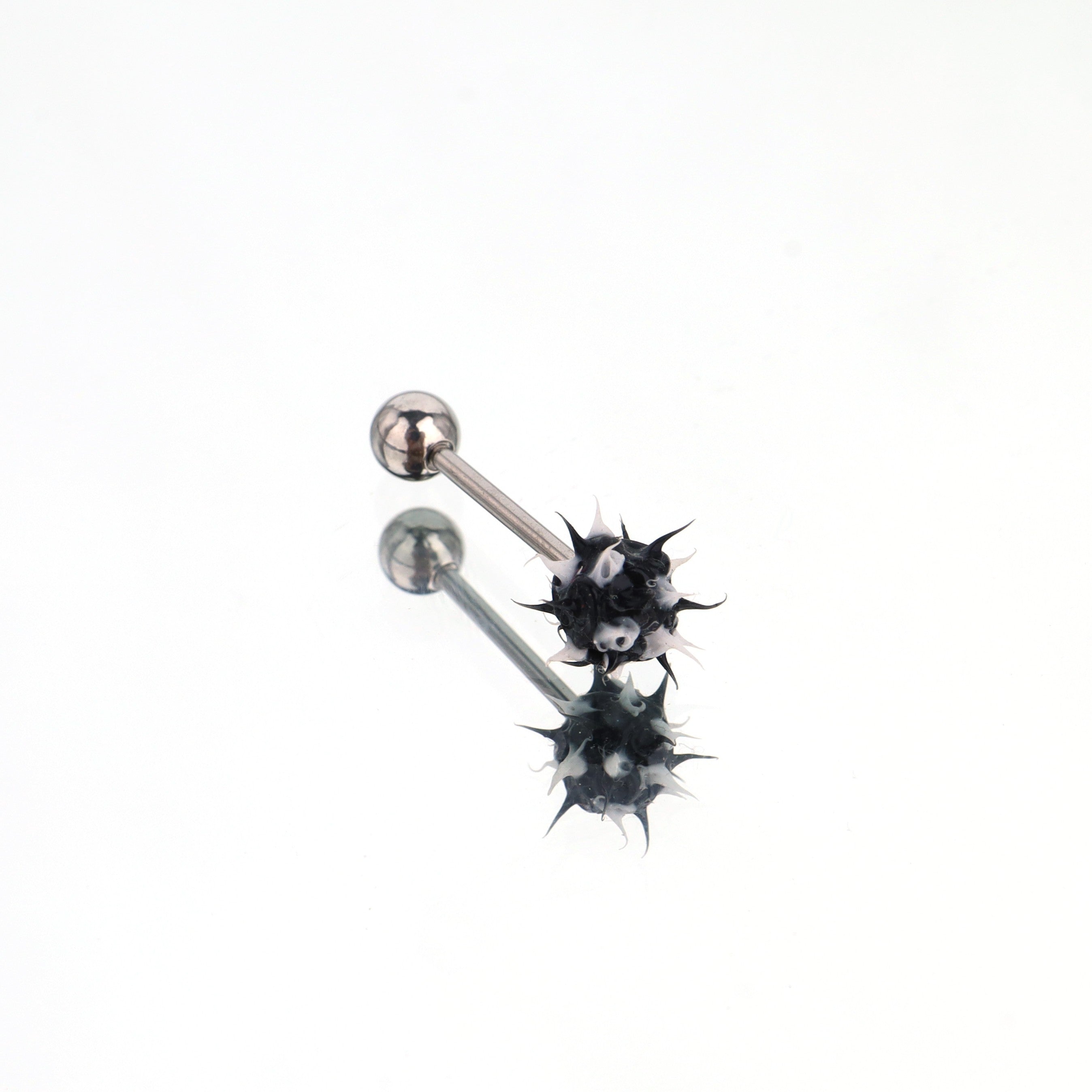 Spiked ball Silicone tongue stud
