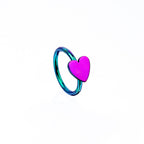 16G Titanium Heart Clicker Ring