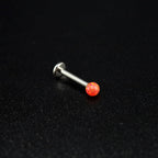 3mm Opal Internal Thread Stainless Steel Labret Stud