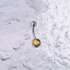 Colorful Epoxy Resin Stainless steel Belly Ring