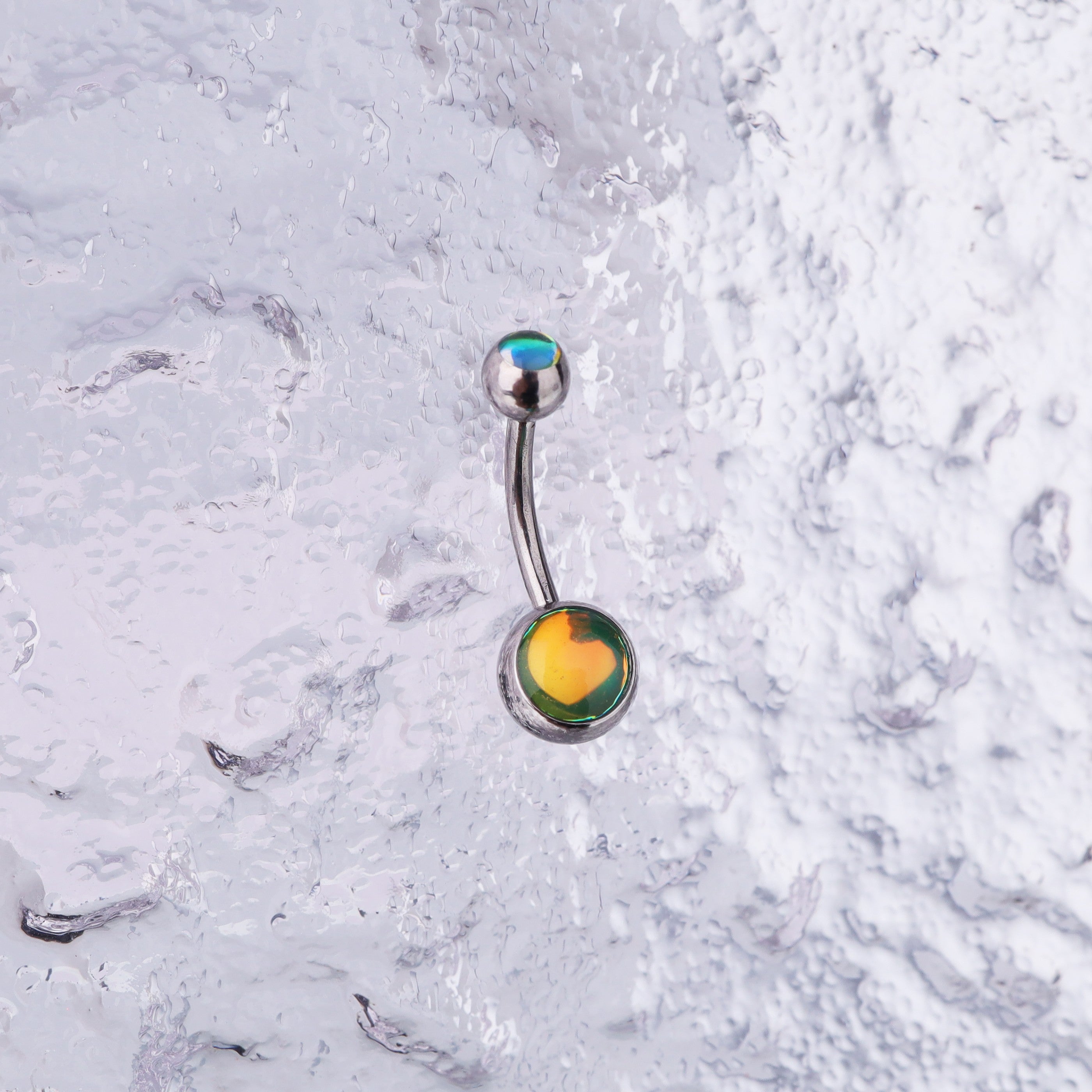 Colorful Epoxy Resin Stainless steel Belly Ring