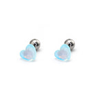 Heart Crystal Stainless Steel Ear Studs