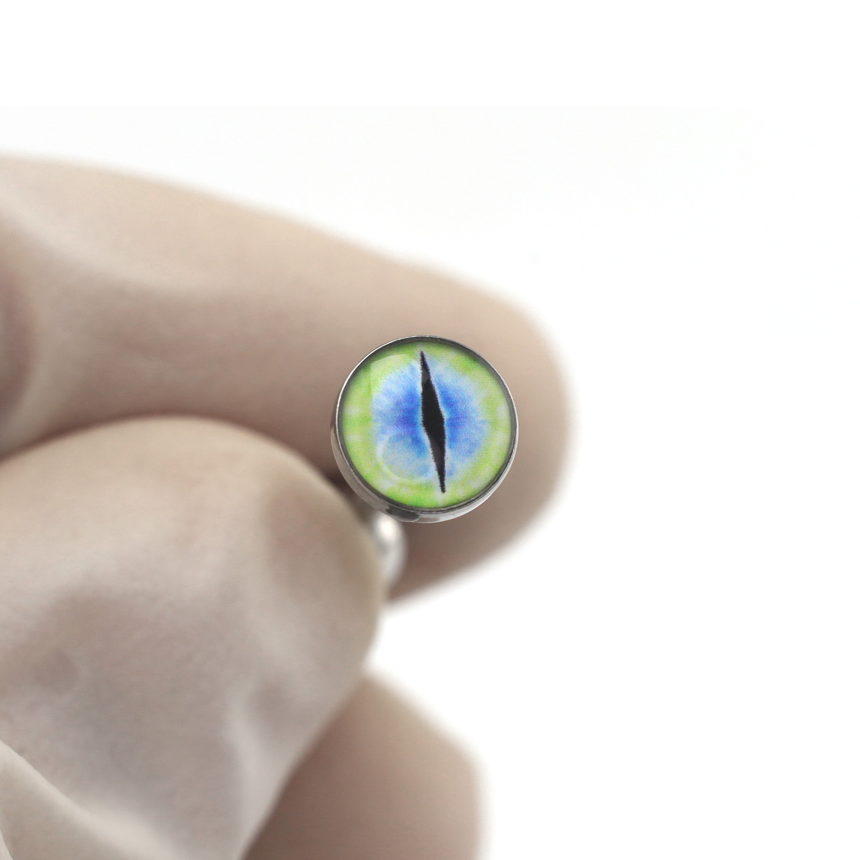 Resin Oil Slick Eye Pupil tongue stud