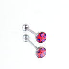 Leopard Print Oil Slick Tongue Stud
