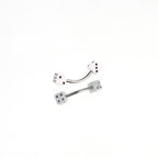 Acrylic Colorful Dice Externally Threaded Brow Studs