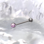 Pastel CZ Titanium barbell stud