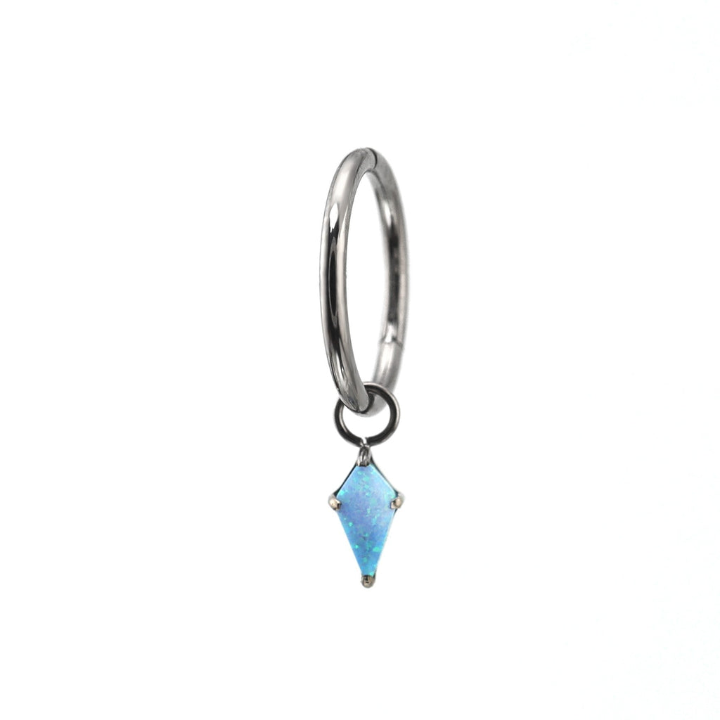 Opal Rhombic Pendant Titanium Segment Hoop