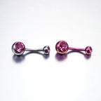 Crystal Titanium Belly Ring