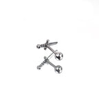 Dagger Externally Threaded Stainless Steel Ear Studs