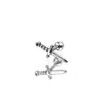 Dagger Externally Threaded Stainless Steel Ear Studs