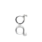 Green CZ Cobra Stainless Steel Earrings