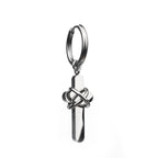 Bondage Cross Pendant Stainless Steel Earrings