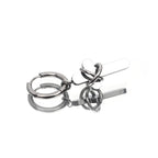 Bondage Cross Pendant Stainless Steel Earrings