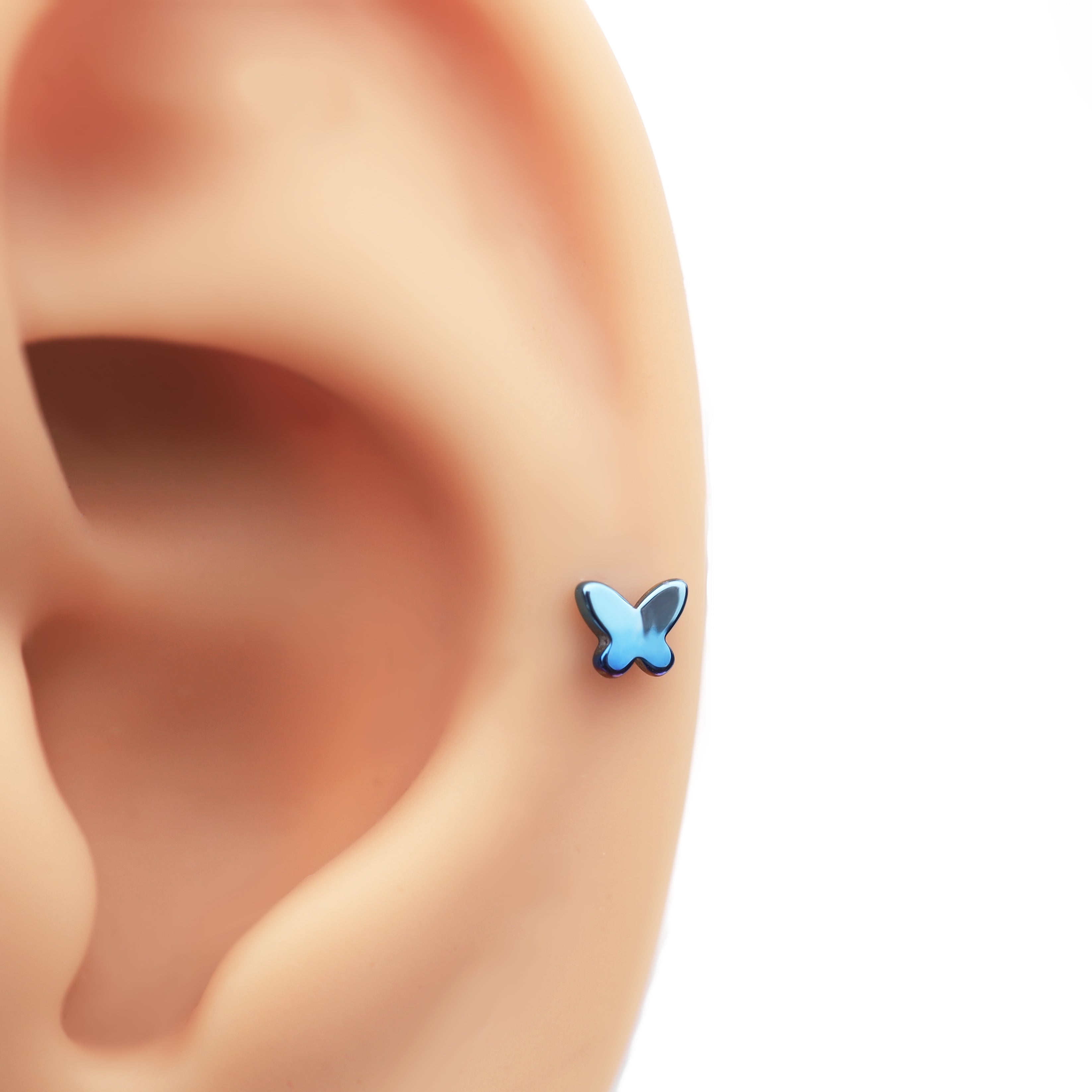 Colorful Gradient Butterfly Titanium - Nose/Ear Stud