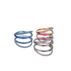 Double Layer CZ Titanium Earrings