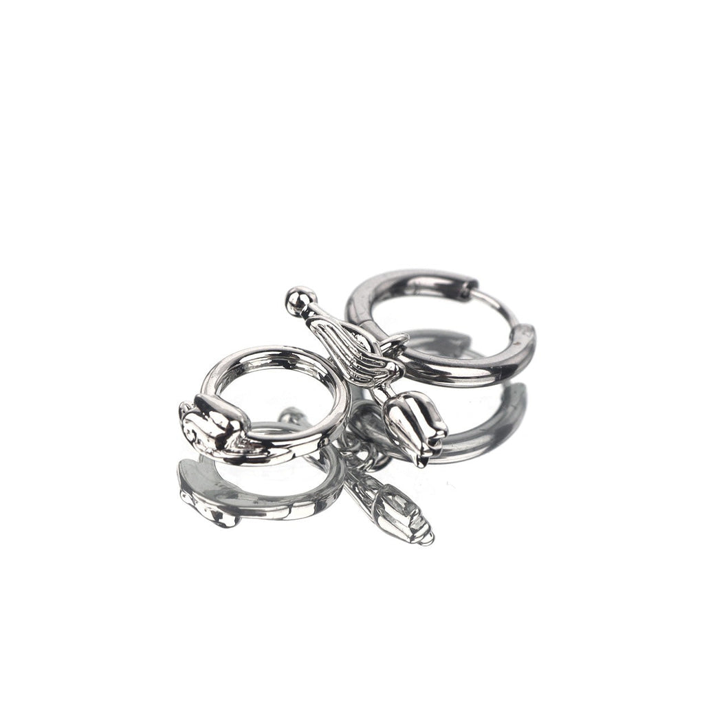 Tulip Pendant Stainless Steel Earrings