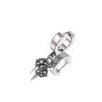 Gothic CZ Cross Stainless Steel Earrings