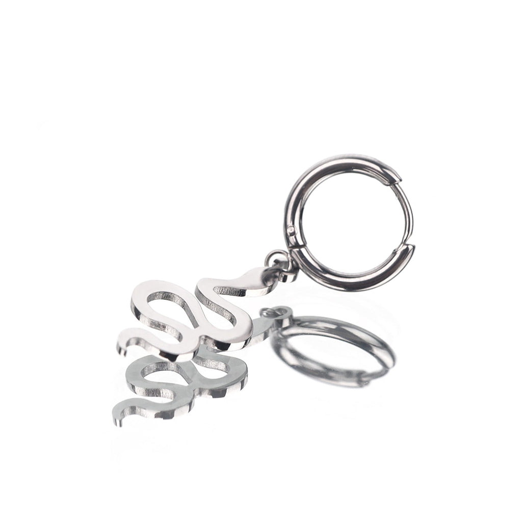 Snake Pendant Stainless Steel Earrings