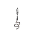 Snake Pendant Stainless Steel Earrings