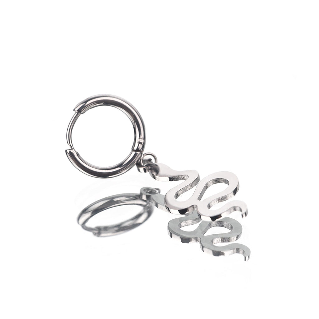 Snake Pendant Stainless Steel Earrings