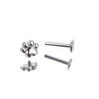 Cute Cat Paw Internally Threaded Stainless Steel Lip Ring