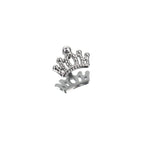 Crown Internally Threaded Stainless Steel Ear Studs