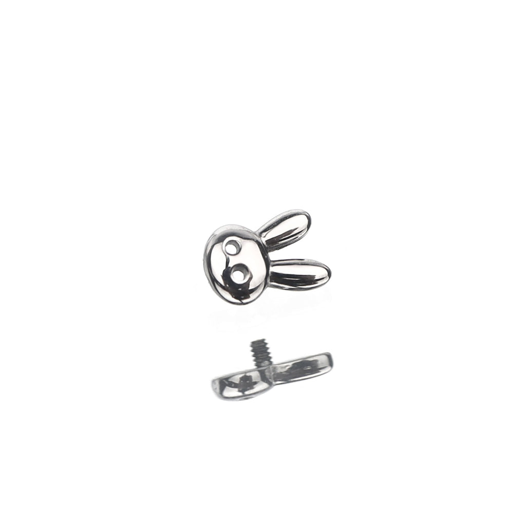 Cute Bunny Internally Threaded Stainless Steel Ear Studs