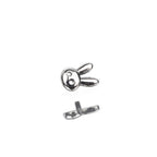 Cute Bunny Internally Threaded Stainless Steel Ear Studs