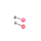 5mm Internally Threaded Opal Titanium Ear Stud