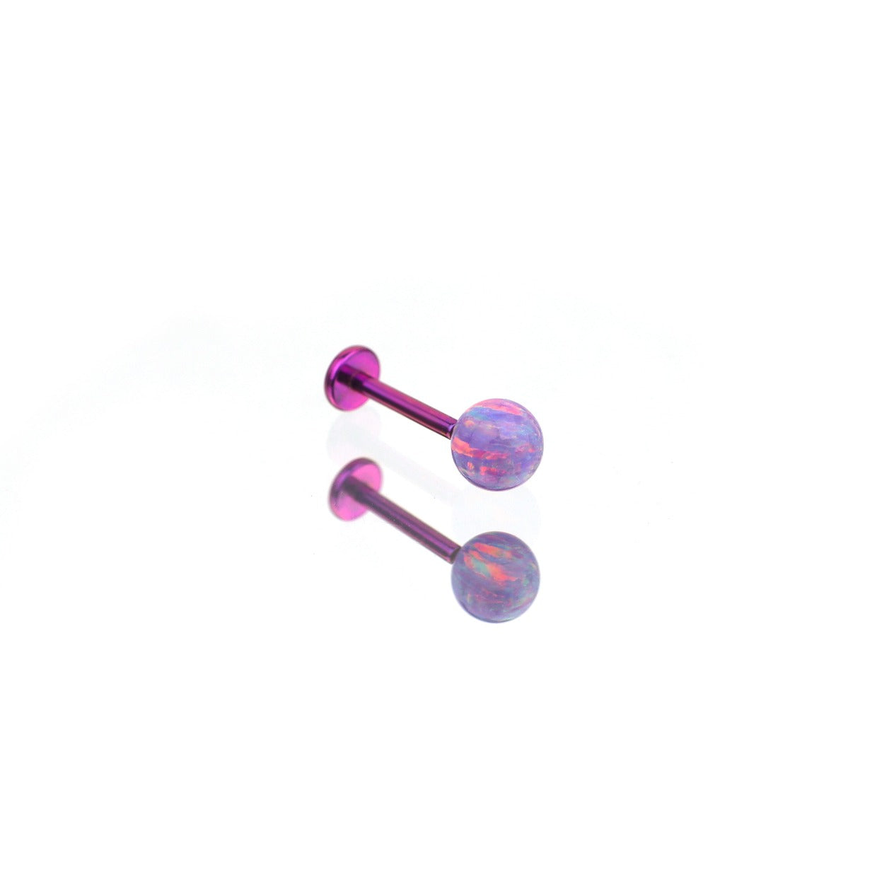 5mm Internally Threaded Opal Titanium Ear Stud