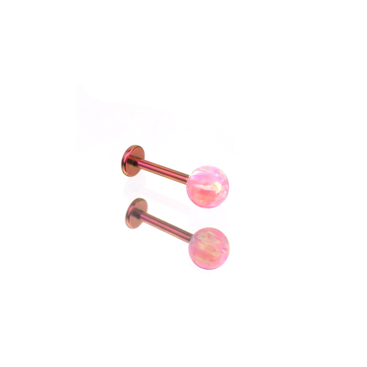 5mm Internally Threaded Opal Titanium Ear Stud