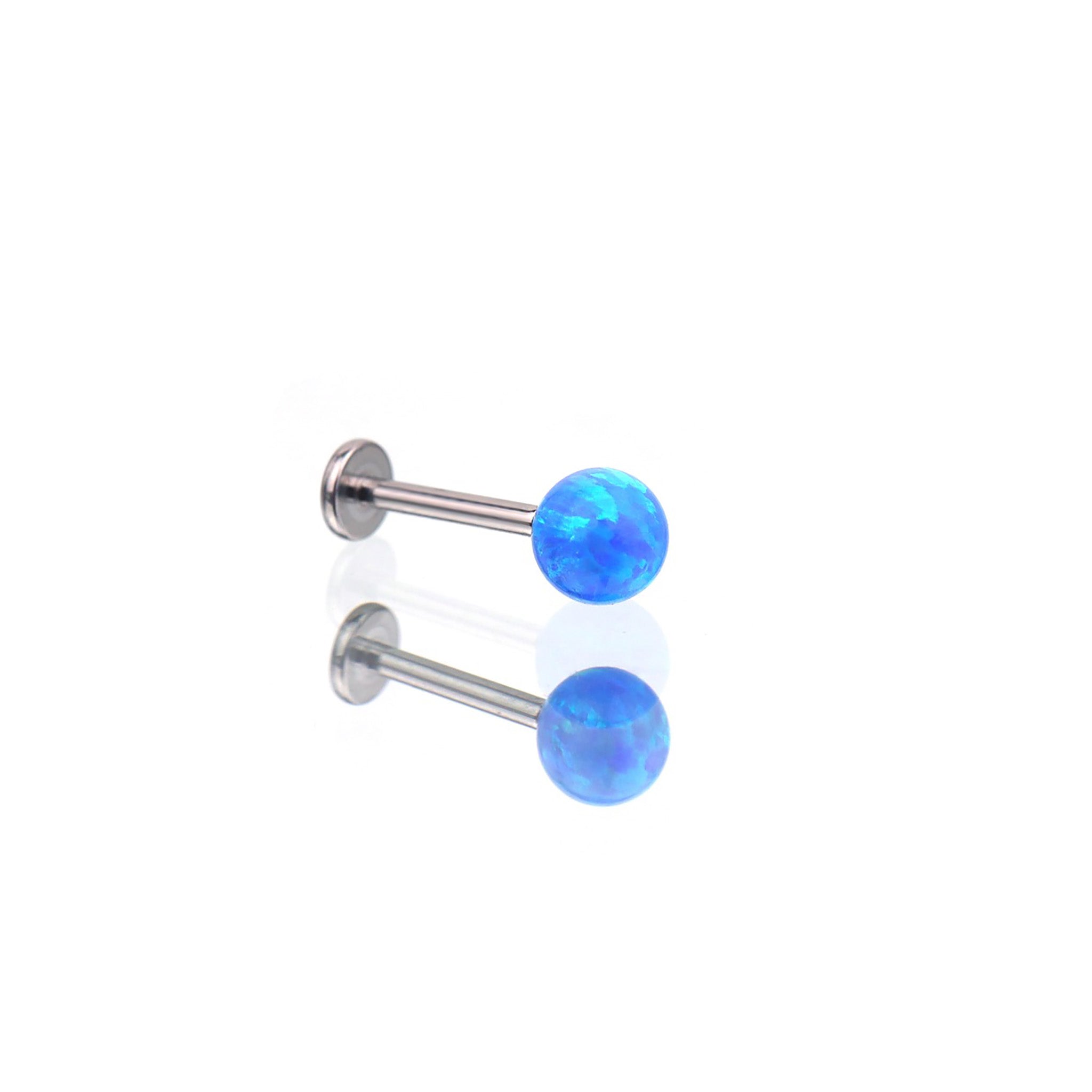 5mm Internally Threaded Opal Titanium Ear Stud