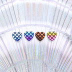 Gradient Heart Internally Threaded Titanium Lip Studs