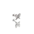 CZ Bunny Ear Stainless Steel Ear Studs