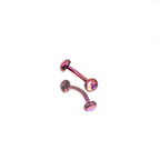 Double-Ended Rainbow Oil Slick Titanium Rook Jewelry