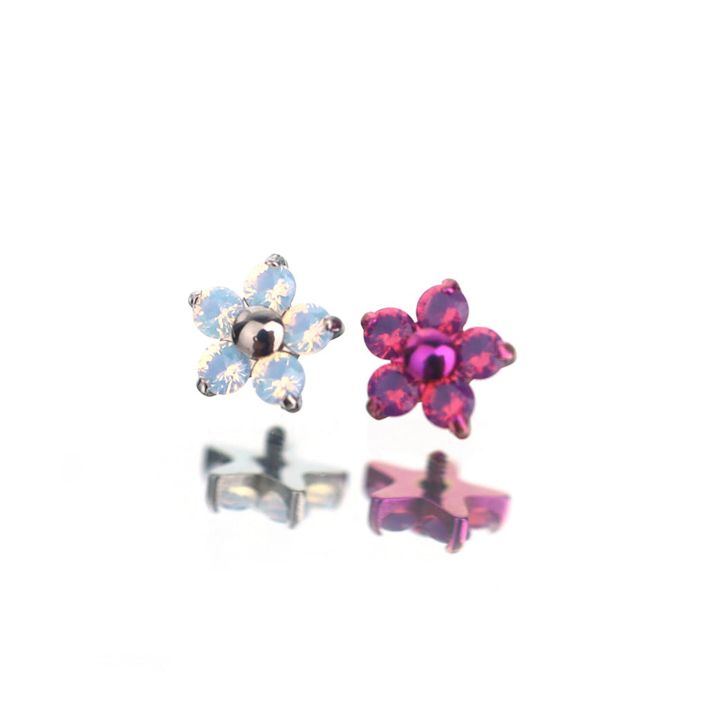 Opal Cherry Blossom Titanium Ear Studs