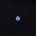 20G Thin Gauge Prong-Set CZ Titanium Ear Studs
