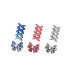 Bandage Bow CZ Titanium Ear Studs