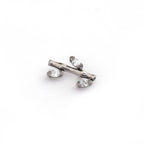 CZ Bamboo Segment Internally Threaded Titanium Studs