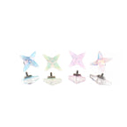 Resin Semi-Transparent Four-Point Star Stainless Steel Ear Studs