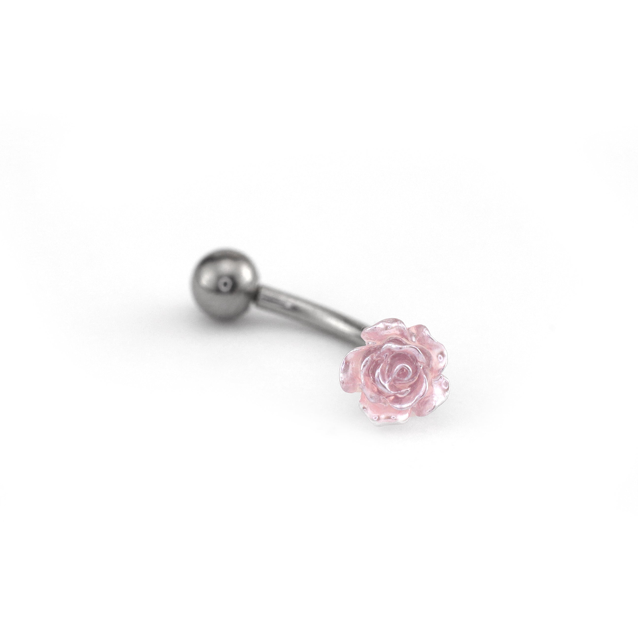 Colorful Rose Internally Threaded Stainless Steel Eyebrow Studs