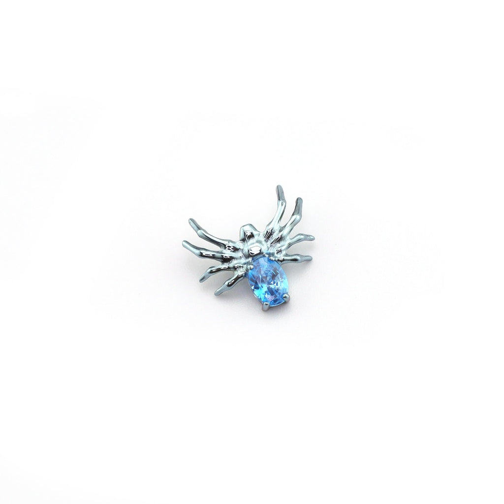 Crystal Spider Titanium Ear Studs