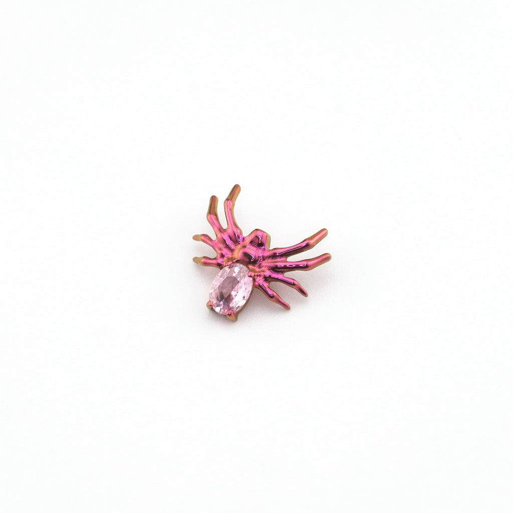 Crystal Spider Titanium Ear Studs